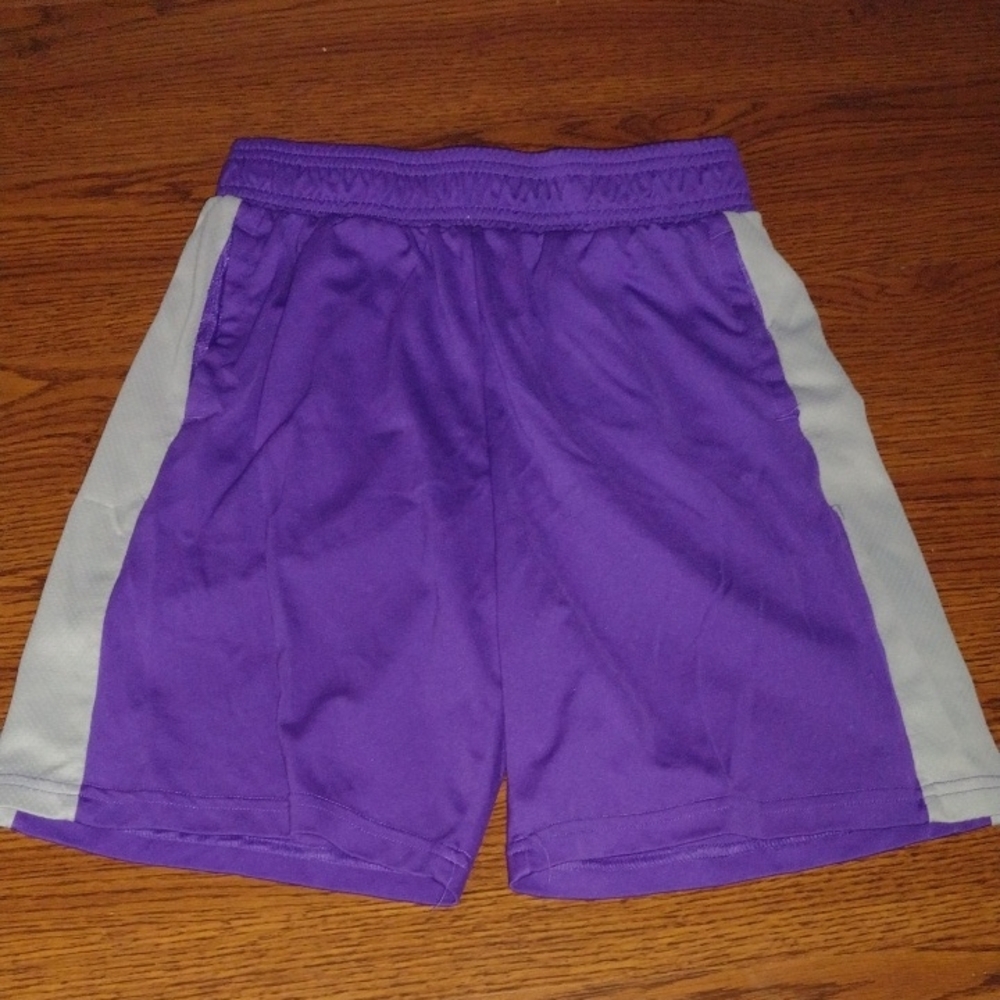 3/$15 Athletic Works Kid's Purple and Gray Sports Shorts